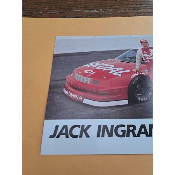 Vintage 1990 Jack Ingram Driver Card Skoal Racing Chevy Lumina NASCAR 6x9 - Picture 2 of 4